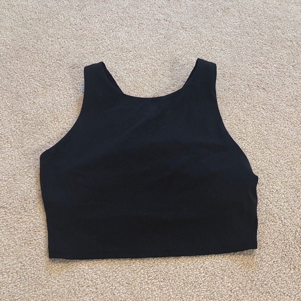 Black Women's Workout Crop Top